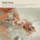 Nueplay Bathtub Toys for Toddlers 18M+，Baby Bath Toys with Animal Finger Puppets，Stackable Boat Train，Gift for Baby & Toddlers Set of 6 by TinyTreasures Baby Boutique