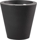 Crescent Garden Dot TruDrop Indoor/Outdoor Planter, Self-Watering Plant Pot, 26 Inches, (Caviar Black) by GreenHaven Gardens
