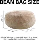 Bean Bag Chair 4Ft, Memory Foam Filled, Large Beanbag Chairs for Adults and Teens, Soft Sofa with Removable Flannel Cover, Round Couch for Living Room Bedroom College Dorm (Apricot, 4FT-47×47"×24") by CozyNest Decor