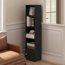Furinno Luder Shelf Bookcase with 1 Door Storage Cabinet, Blackwood by TinyTreasures Baby Boutique