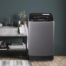 17.7 lbs Full Automatic Washing Machine with LED Display Compact Drain Dump, 10 Wash Programs and 8 Water Levels Ideal for Dorms, Apartments, RV, Grey (KB03-GREY6-3) by CozyNest Decor