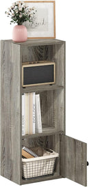 Furinno Luder Shelf Bookcase with 1 Door Storage Cabinet, French Oak by TinyTreasures Baby Boutique