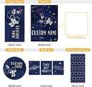 Personalized Crib Bedding Set, 5 Pcs Custom Nursery Bedding Sets with Name, Infant Bedding Set for Baby Boys, Blue Astronaut Double Layer Baby Crib Set, Babies Toddlers Kids Customized Gifts by TinyTreasures Baby Boutique
