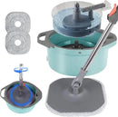 Spin Mop and Bucket with Separate Dirty and Clean Water,360° Spin Mop and Bucket System with Widening Foldable Handle,2 Replaceable Mop Pads,Square Mop for Floor Hardwood Tile Marble Wall Cleaning by CozyNest Decor