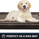 PURRUGS Dirt Trapping Door Mat 24" x 36", Non-Slip/Skid Machine Washable Entryway Rug, Shoes Scraper, Area Rug, Super Absorbent Welcome Mat for Muddy Wet Shoes and Paws, Grayish Brown & Coffee by CozyNest Decor
