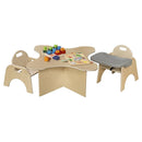 7" H Wooden Stackable Feeding Chair with Removable Tray and 3 Point Harness, Suitable for 12-18 Months Babies Dining & Studying Needs [Fully Assembled] by TinyTreasures Baby Boutique