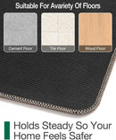 LUMI Ultra Thin Door Mat for Entryway, Low Profile Non Slip Rubber Backing Indoor Doormat, Easy Clean Welcome Entrance Mat for Inside House, Patio, Khaki 20"x32" by CozyNest Decor