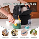NCVI Baby Formula Dispenser On The Go, Formula Container To Go, Formula Holder for Travel, Outdoor Picnic with Baby Infant, Portable Container for Milk Powder, Snacks, Candy, Fruits (Green) by TinyTreasures Baby Boutique