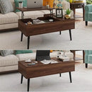 HAIOOU Lift Top Coffee Table with Storage, Mid Century Modern Coffee Tables with Drawer for Living Room,Walnut Rectangular Center Table with Pine Leg Anti-Scratching, Home, Office by CozyNest Decor