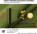 ANRODUO Back Tab Blackout Curtains for Bedroom Living Room, Rod Pocket Pinch Pleated Thermal Insulated Room Darkening Curtains 84 Inches Long 2 Panels, Olive Green, 42 x 84 Inch by TinyTreasures Baby Boutique