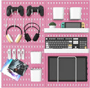 Pegboard Combination Kit, 25.2" x 25.2" Wall Mounted Storage Set with 4 Pegboards & 20 Accessories Hanging, Peg Boards Organizer by CozyNest Decor