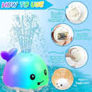 ZHENDUO Baby Bath Toys, Whale Spray Water Bath Toy, Sprinkler Bathtub Shower Toys for Toddlers Kids Boys Girls, Pool Toy for Baby (White) by TinyTreasures Baby Boutique