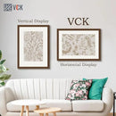 VCK 20x28 Picture Frame 3 Pack, Brown Wood Poster Frame with Exclusive Wood Grain, Wall Mounting Hanging by CozyNest Decor