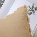 decorUhome Throw Pillow Covers 20x20 Inch Set of 2, Soft Plush Decorative Faux Fur Light Brown Solid Couch Pillow Covers, Accent Farmhouse Neutral Square Euro Pillow Cases for Sofa Bed Living Room by CozyNest Decor