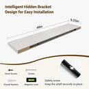 48 Inch Floating Shelves, 48"x9.25"x1.5" Inch Deep Floating Shelves for Wall, Wooden Shelves for Bathroom, Bedroom, Living Room, Cream White Oak by CozyNest Decor