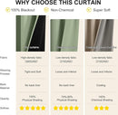 NICETOWN 100% Blackout Olive Green Curtains for Bedroom, Thermal Insulated Window Curtains 96 Inch Length 2 Panels Set, Grommet Top Drapes for Living Room, 52" W x 96" L by TinyTreasures Baby Boutique