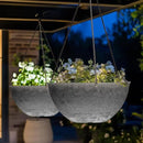 LA JOLIE MUSE Large Hanging Planters for Indoor Outdoor Plants, Hanging Flower Pots Marble Pattern (13.2 Inch,Set of 2) by CozyNest Decor