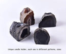 AMOYSTONE Earth Tone Agate Candle Stand 1.5-2lb Spa & Yoga Studio Essential | Natural Brazilian Stone | Meditation Sanctuary Decor | Eco-Friendly Spiritual Gift by CozyNest Decor