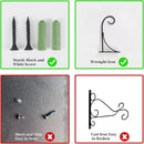Simply Style Metal Hanging Plant Brackets 10inch, Pack of 2, Wall Mount Plant Hangers, Planter Hooks for Flower Baskets, Bird Feeders in Corridor/Patio/Porch/Garden by GreenHaven Gardens