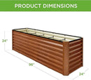 Best Choice Products 8x2x2ft Outdoor Metal Raised Garden Bed, Rectangular Deep Root Planter Box for Vegetables, Flowers, Herbs, and Succulents w/ 239 Gallon Capacity - Wood Grain by GreenHaven Gardens