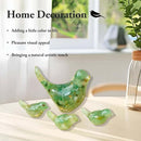 Crystal Bird Figurines, Resin Animal Statues, Miniature Decorative Gravel Birds, Home Decor (4PCS-GreenAventurine) by CozyNest Decor