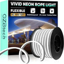GZBtech Flexible LED Neon Rope Lights 66FT,AC 110-120V Waterproof Strip Light, 120 LEDs/M Cuttable Connectable Neon Lighting for Indoor Outdoor Home Decor/Commercial Building Use-Cold White 20M by CozyNest Decor
