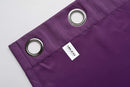 MIUCO Woven Textured Thermal Insulated Grommet Blackout Curtains for Living Room 2 Panels Drapery 52x84 Inch Purple by TinyTreasures Baby Boutique
