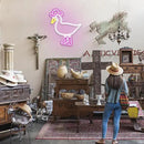 Cowboy Duck Neon Sign,Duck Neon Signs Cowgirl Boots Neon Signs for Wall Decor, USB Connectivity Pink LED Signs for Bedroom Living Room Kids Room Home Bar Birthday Party by GreenHaven Gardens