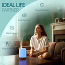 ASAKUKI 300ML Essential Oil Diffuser, Quiet 5-in-1 Premium Humidifier, Home Fragrance Aroma Diffuser with 7 LED Color Changing Light and Auto-Off Switch -Dark Brown by TinyTreasures Baby Boutique
