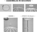 LIGHTSHARE 12IN 96LED Light Ball Yard Decoration Pathway Lights Sphere Light with Fold Flat Metal Frame Indoor Outdoor Waterproof Garden Lights, Plug in by GreenHaven Gardens