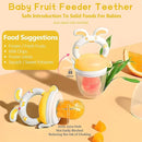 WAJIAYON Easter Bunny Baby Fruit Feeder Pacifier | Infant Fruit Food Feeder Pacifier & Food Dispensing Spoon | Fresh Fruit Teethers for Babies | Silicone Feeder Baby,Gifts for Boys and Girls-Rabbit by TinyTreasures Baby Boutique