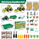 FRUSE Play Sand Farm Toys,Sensory Bins for Toddlers with 2.2lbs Sensory Play Sand,Farm Figures & Tractor Playset,Sandbox Toys for Kids 3 4 5 6 7 by GreenHaven Gardens