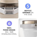 Large Insulated Ice Bucket with Lid – Stainless Steel Ice Bucket and Scoop – Ice Buckets for Parties, Bars – Ice Bucket with Lid and Scoop – Outdoor Ice Bucket, Cocktail Use (White) by CozyNest Decor