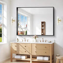 Black Bathroom Mirror, 36x48 Inch Rectangular Deep Frame Mirror, Large Wall Mounted Bathroom Vanity Mirror Over Sink for Bedroom,Restroom, Living Room, Hangs Vertically or Horizontally by CozyNest Decor