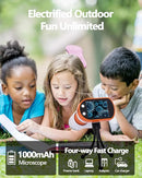 Microscope for Kids 1000x Magnification, 2.4-inch ScreenPocket Microscope with Photo and Video Recording (with Slide Kit) Portable Educational Gift by TinyTreasures Baby Boutique