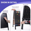 Prize Drop Game Board, 15.7"X27.5" Double-Sided Foldable Design with Wooden A-Frame Chalkboard Sign for Family, Carnival, Trade Show & Party-Includes 10 Coin Drop Discs and Chalk Set, Portable Design by TinyTreasures Baby Boutique