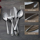 Alata Bailey 20-Piece Forged Silverware Set Stainless Steel Flatware Set,Service for 4,Mirror Polished Cutlery Set,Dishwasher Safe… by CozyNest Decor