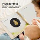 2-Pack Round Inkless Baby Hand and Footprint Kit - Mess Free Ink Pad for Newborn Keepsake, Dog Nose & Paw Print Kit, Clean Touch Ink Pad for Baby Hand & Footprints, Ideal New Mom Gifts (Gold) by TinyTreasures Baby Boutique