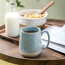 Hasense Ceramic Coffee Mugs, 15 Oz Coffee Cup with Handle Set of 4, Large Coffee Mug for Men, Modern Latte Cup for Cappuccino, Tea, Cocoa, Microwave & Dishwasher Safe, Birthday Gift, Light Blue by CozyNest Decor