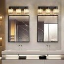 Modern Bathroom Vanity Light 3-Lights Modern Black Crystal Wall Light Bathroom Vanity Light Fixtures by CozyNest Decor