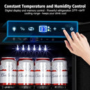 Tylza Beverage Refrigerator 15 Inch Wide, Mini Fridge Stainless Steel Under Counter Beverage Cooler, 130 Cans Beer Fridge with Built-in and Freestanding Beverage Fridge by CozyNest Decor