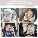 vocheer Baby Travel Pillow(Upgraded), Head and Neck Support Pillow for Pushchair, Car Seat,Stroller, Bouncer, Cotton(Grey Cloud by TinyTreasures Baby Boutique