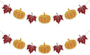 Fall Decorations Home Thanksgiving decor - Pumpkin and Maple Leaves Sign Fall Autumn Harvest Garland Hanging Bunting Banner(Pre-Strung) by CozyNest Decor