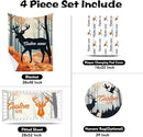Custom Nursery Crib Bedding Set: Personalized Name 4 Piece Orange Sika Deer Design Baby Crib Sets for Baby Girls - Toddler Double Layer Blanket Set, Comfortable Crib Bed Sheets for Baby Toddlers by TinyTreasures Baby Boutique