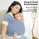 KeaBabies Baby Wrap Carrier - All in 1 Original Baby Carrier Newborn to Toddler Sling, Easy to Wear, Hands Free Bonding, Lightweight, Breathable Infant Wraps (Powder Blue) by TinyTreasures Baby Boutique