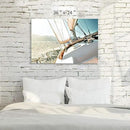 ARTISTIC PATH Nautical Picture Canvas Wall Art: Sailboat Artwork Seascape Print on Canvas for Office Bedrooms (36" W x 24" H,Multi-Sized) by CozyNest Decor