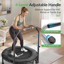 BCAN 40"/48" Mini Rebounder Trampoline for Adults with Bar, 450/550LBS Fitness Trampoline with Bungees, Adjustable Handle, Stable & Quiet, Indoor Outdoor, Whole-Body Workout & Relaxation at Home by TinyTreasures Baby Boutique