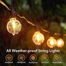 Brightown Outdoor String Lights - 100 FT Patio Lights with 50 LED G40 Globe Plastic Bulbs, All Weatherproof Connectable Commercial Hanging Light for Outside Backyard Porch Cafe by GreenHaven Gardens