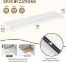 48 Inches Floating Shelves for Wall, 9.3" Deep Long Floating Shelves Set of 1, Large Display & Storage Shelf, Wall Shelf for Bathroom Bedroom Living Room Kitchen Office, White by CozyNest Decor