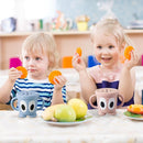 Silicone Snack Cups Food Container for Toddlers and Babies, Spill Proof Training Cup with Snack Cup Lid & Dust Proof Lid, Comes with a toy strap, Without BPA, Lead, or Phthalates (Sage & Gray) by TinyTreasures Baby Boutique